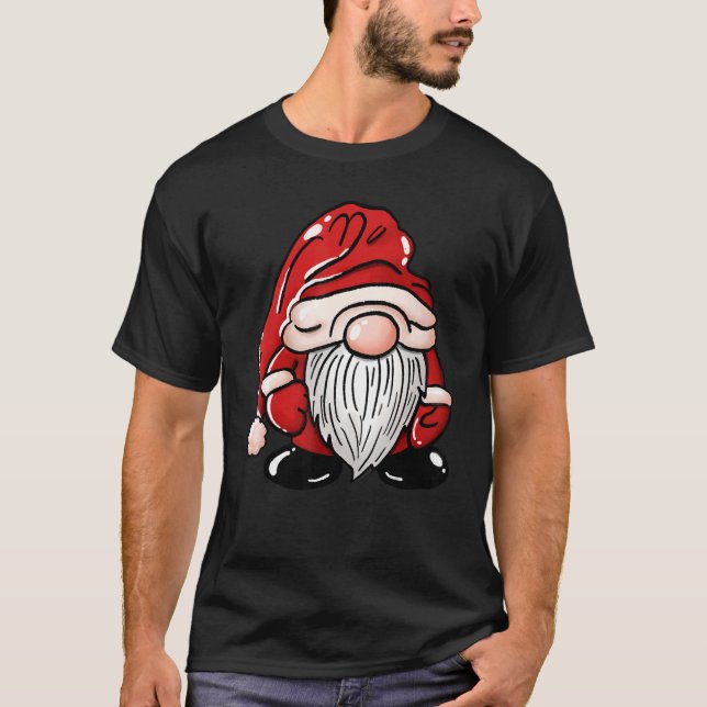 Fun Christmas Happy Gnome I'm So Freaking Merry T-Shirt (Vorderseite)