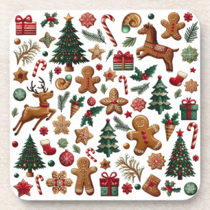 Fun Christmas Hard Plastic Untersetzer