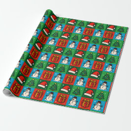 Fun Christmas Icons Wrapping Paper Geschenkpapier