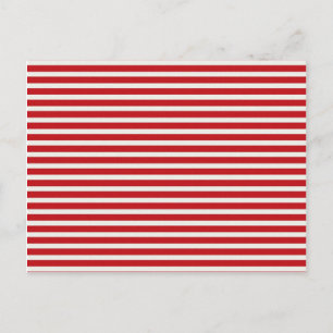 Fun Christmas Nautical Red White Stripes Muster Feiertagspostkarte