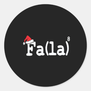 Fun Christmas Niedlich Mathe Fa La La La La La La Runder Aufkleber