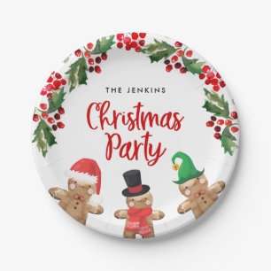 Fun Christmas Party Paper Plate Pappteller