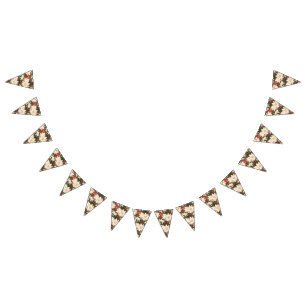 Fun Christmas Poinsettia Splendor Holiday Wimpelkette