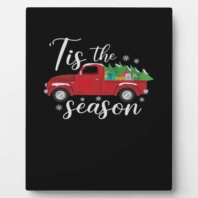 Fun Christmas Tis The Season Holiday Fotoplatte (Vorderseite)