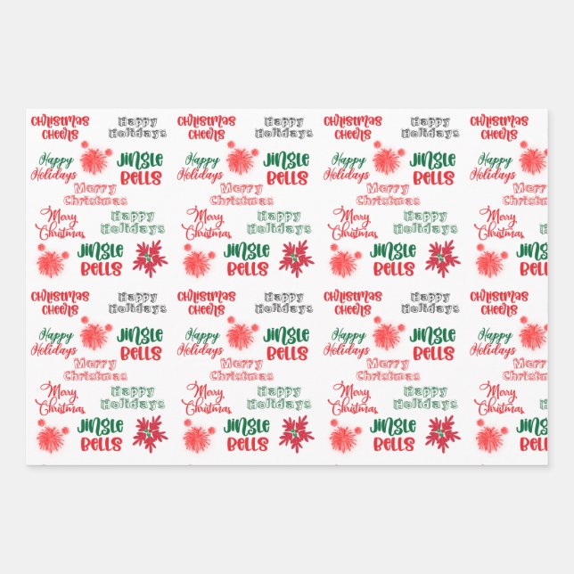 FUN CHRISTMAS WRAPPING PAPER GIFT SETS. GESCHENKPAPIER SET (Vorderseite)