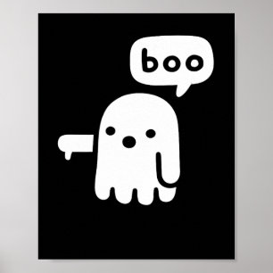 Fun chunky Geist der Missbilligung Boo Halloween Poster