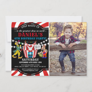 Fun Circus Children's Foto | Karneval Geburtstag Einladung