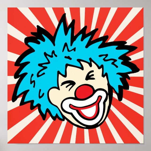 Fun Circus clown helles grafisches Plakat (Vorne)