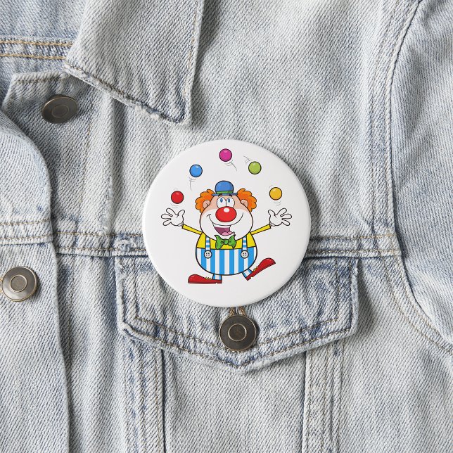 Fun Circus Clown Juggling Balls Button (Von Creator hochgeladen)