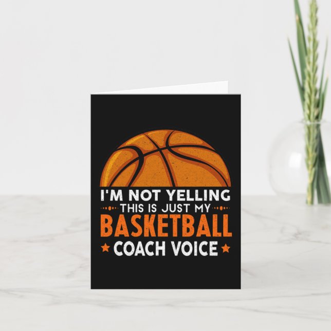 Fun Coach Basketball Lover Karte (Vorderseite)
