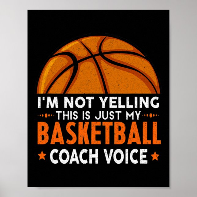 Fun Coach Basketball Lover Poster (Vorne)