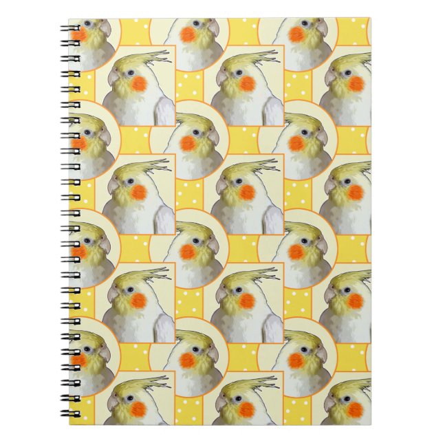Fun Cockatiel Yellow Pattern Pet Bird School Notizblock (Vorderseite)