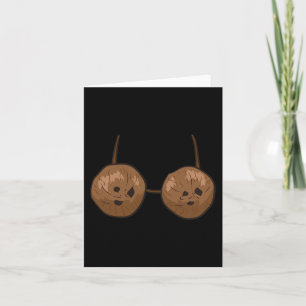 Fun Coconut Sommer Kokosnüsse Bra Spaß Halloween K Karte