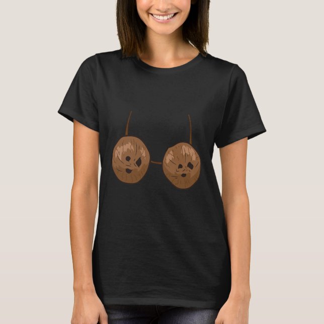 Fun Coconut Sommer Kokosnüsse Bra Spaß Halloween K T-Shirt (Vorderseite)