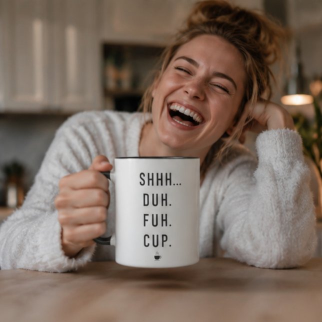 Fun coffee humor typography modern coworker tasse (Von Creator hochgeladen)