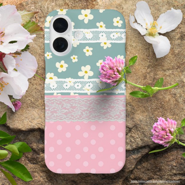 Fun Collage buntes Mischmuster Girly Blossom Case-Mate iPhone Hülle (Von Creator hochgeladen)