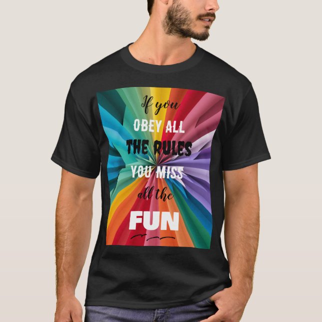 Fun Color Black T - Shirt (Vorderseite)