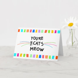 Fun Color Blocks Katze's Meow Birthday bekommen ei Karte