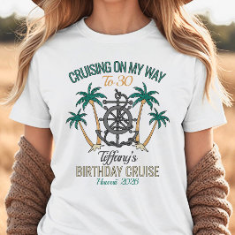 Fun Colorful 30th Birthday Cruise 2026 Name Tri-Blend Shirt