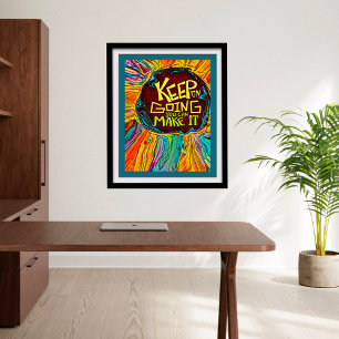 Fun Colorful Abstrakt Experte Anfängerkurs Poster