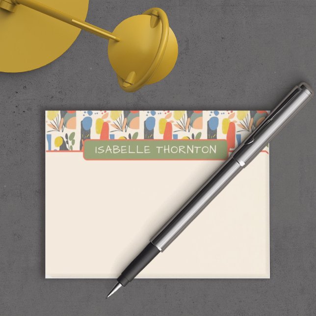 Fun Colorful Abstrakt Pattername Post-it Klebezettel (Pretty Post-it Notes)