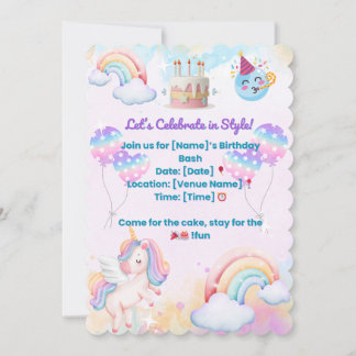 Fun & Colorful Birthday Invitation – Party Celebra Einladung