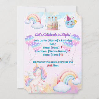 Fun & Colorful Birthday Invitation – Party Celebra Einladung