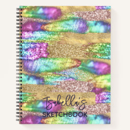 Fun Colorful Brush Schlaganfälle Imitate Einhorn G Notizbuch