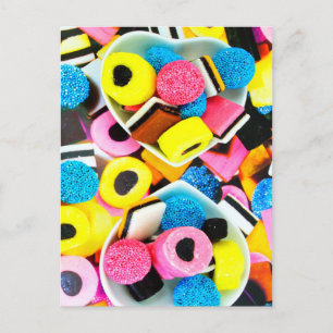 Fun Colorful Candy Postkarte