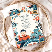 Fun Colorful Cars Boy Baby Dusche