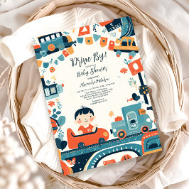Fun Colorful Cars Boy Baby Dusche Einladung