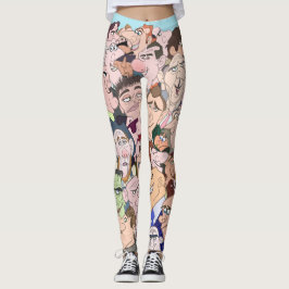 Fun Colorful Cartoon Charakter Leggings