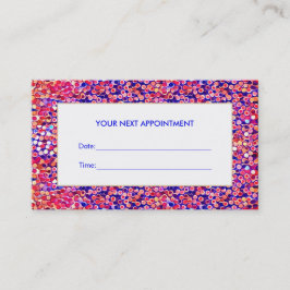 Fun Colorful Confetti Salon Stellenkarte Terminkarte