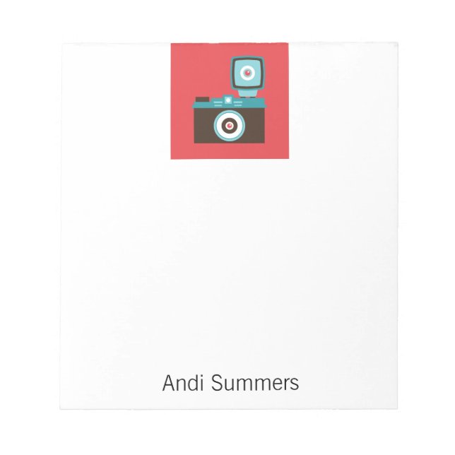 Fun Colorful Diana Lomo Kamera Fotograf Notizblock (Vorderseite)