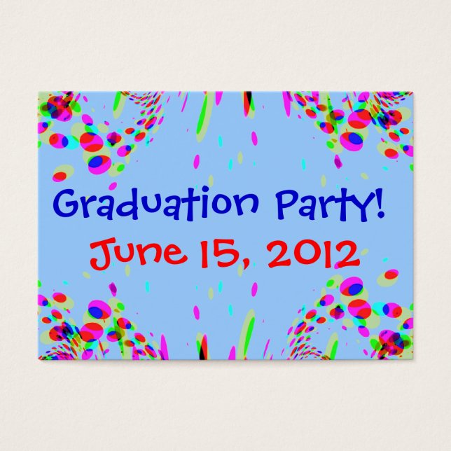Fun Colorful Graduation Party! Karte (Vorderseite)