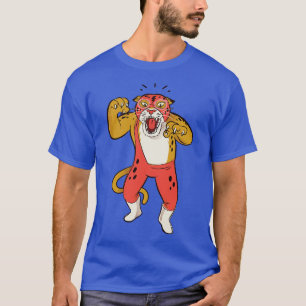 Fun Colorful Jaguar Luchador Wrestler Sketch Drawi T-Shirt