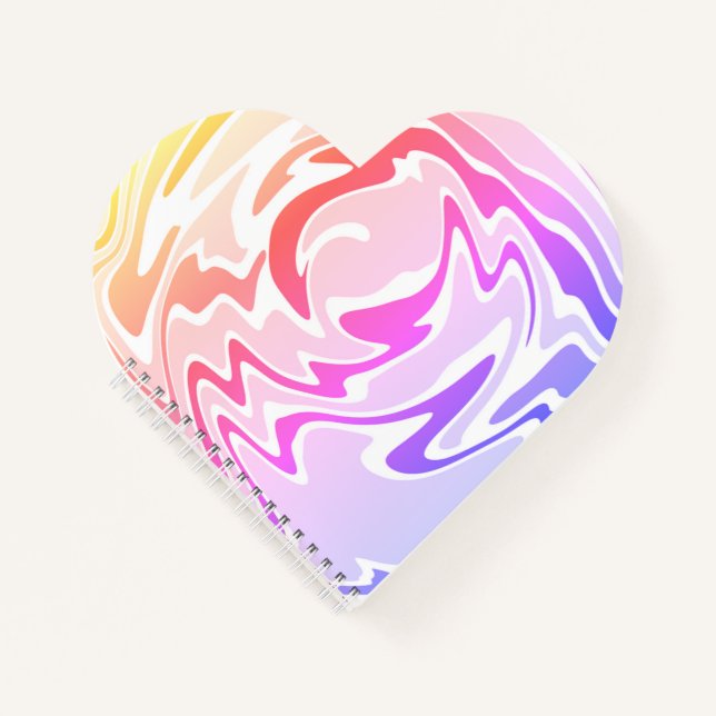 Fun Colorful Liquid Swirl Notizbuch (Vorderseite)