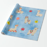 Fun Colorful Llama Alpaca Trendy Populär