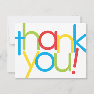 Fun Colorful Modern Danke-Card Dankeskarte