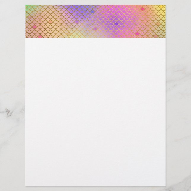 Fun Colorful Ombre Pastel Mermaid Muster (Vorderseite)