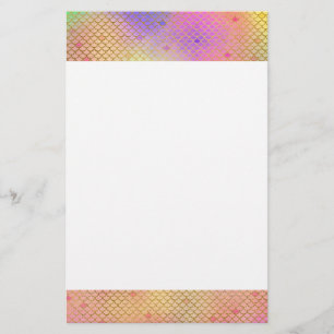 Fun Colorful Ombre Pastel Mermaid Muster
