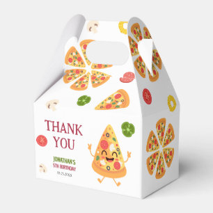 Fun Colorful Pizza Party Kindergeburtstag Geschenkschachtel