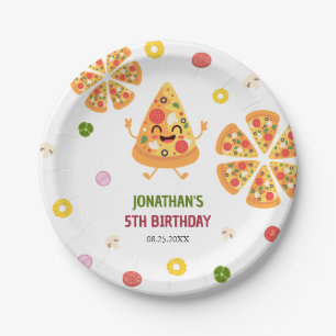 Fun Colorful Pizza Party Kindergeburtstag Pappteller