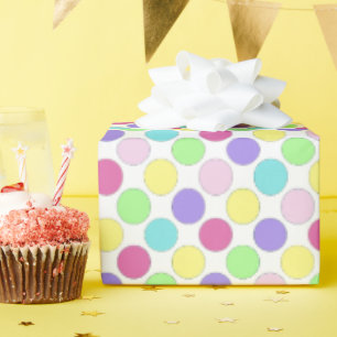 Fun Colorful Polka Dots Geschenkpapier