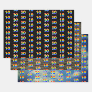 Fun, Colorful, Rainbow Spectrum Pattern 18 Event # Geschenkpapier Set