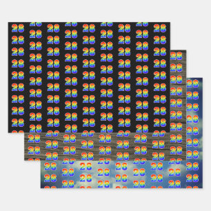 Fun, Colorful, Rainbow Spectrum Pattern 28 Event # Geschenkpapier Set