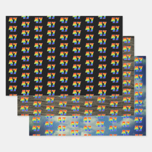 Fun, Colorful, Rainbow Spectrum Pattern 47 Event # Geschenkpapier Set