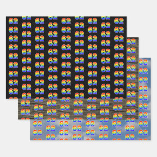 Fun, Colorful, Rainbow Spectrum Pattern 62 Event # Geschenkpapier Set