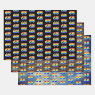 Fun, Colorful, Rainbow Spectrum Pattern 65 Event # Geschenkpapier Set