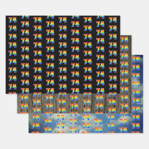 Fun, Colorful, Rainbow Spectrum Pattern 74 Event # Geschenkpapier Set